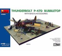 MINIART Diorama Thunderbolt P-47D Bubbletop avec base et accessoires - 1/48 - MI