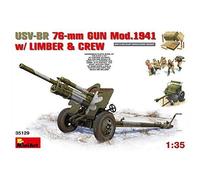 MiniArt Maquette Canon USV-BR 76 mm Mod. 1941 avec limber et équipage 1:35 Réf. 35129