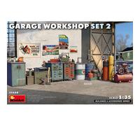 Miniart Garage Workshop Set 2 1/35, Accessoires Atelier Détaillés, Outils, Compr