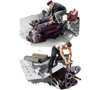 MiniArt - Kit maquette Mécaniciens et moteurs Maybach HL 120 pour Panzer III/IV - échelle 1/35