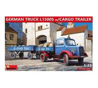 MiniArt - Maquette Camion German Truck L1500s W/cargo Trailer Miniart 38023 1/35ème Maquette Char Promo - Ref : 11675