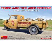 MiniArt - Maquette Camionnette Tempo A400 Tieflader Pritsche 3-Wheel Beer Delivery Truck 38045| 1:35