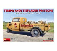 MiniArt - Maquette Camionnette Tempo A400 Tieflader Pritsche 3-Wheel Beer Delivery Truck 38045| 1:35
