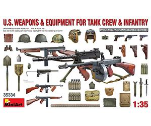 MiniArt MIN35334 1:35-U.S. Armes et équipements (équipage de réservoir).