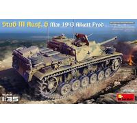 MiniArt MIN35336 1:35-StuG III Ausf G Mar 1943 Alkett Prod Scale Model Kit, moulé Couleur