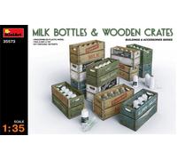 MiniArt Maquette – Bouteilles de lait et caisses en bois – Échelle 1/35 – Kit MIN35573