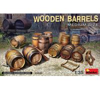 1:35 Miniart Accessories Botti Barili Di Legno Wooden Barrels Kit MA35630 Modell