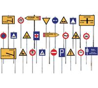 1:35 MINIART Accessories Segnali Stradali Polish Traffic Signs Kit MA35664