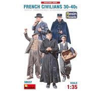 MiniArt – Ensemble de têtes en résine « French Civilians '30-'40s » – 1/35 – 5 figurines