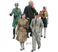 Miniart MIN38075 1:35-Germany Civilians 30-40s (Resin Head) Scale Model kit