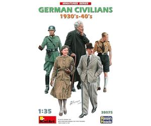 MiniArt MIN38075 Kit de modélisme à l'échelle 1:35-Allemagne Civilians 30-40s (tête en résine)