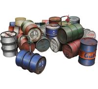 Mini Art 49007 1:48 Tonneaux de pétrole/Carburant 1930-50 (20) - Reproduction fidèle, modèle réduit, kit Plastique, Bricolage, Loisirs créatifs, Collage, kit de Montage, Assemblage, Non Peint