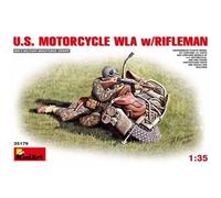 Miniart Models Us Motorcycle Wla With Rifleman Model Kit (135 Scale)