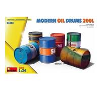 Miniart - Modern Oil Drums 200lmaquette Figurine Modern Oil Drums 200l Miniart24008 1:24 Figurine Miniature - Ref : 15237