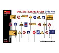 Miniart - Polish Traffic Signs 1930-40'smaquette Diorama Polish Traffic Signs 1930-40's 1/35ème Miniart 35664 Maquette Char Promo Figurine Miniature