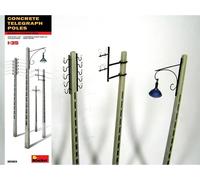 1:35 Miniart Concrete Telegraph Poles Kit MIN35563 Modellino