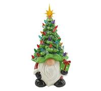 Miniatrure Statue de nain de Noël éclairée pour décoration de maisons de vacances Petit espace familial portable Décoration de cheminée de vacances