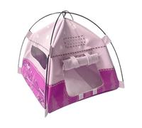 Miniature 1:12 Scale Cloth Camping Tent, 17x17cm Display Accessory for Doll House, Indoor Outdoor Garden, Pretend Play, Educational Toy for Ages 3+