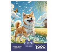 Miniature Akita Puzzle 1000 Pièces DIY Divertissement Puzzles Classiques Pets Mignons Puzzle De Qualité Supérieure Adultes Et Enfants Dès 14 Ans38x26cm/1000pcs