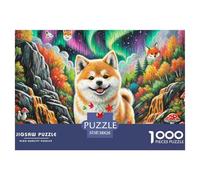 Miniature Akita Puzzle De 1000 Pièces pour Adultes Jeux Éducatif Défi Jouets Cadeaux Pets Mignons Puzzle Difficile Impossible pour Adultes pour Enfants À Partir De 14 Ans38x26cm/1000pcs