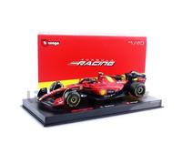 FERRARI F1 SF-23 TEAM SCUDERIA FERRARI N 55 POLE POSITION 3rd MONZA ITALY GP 2023 CARLOS SAINZ - WITH PILOT AND SHOWCASE RED BLACK YELLOW