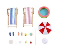 Miniature Beach Accessories Cute Mini Furniture Charming and Realisti Decor | Beach Miniature Cake Doll House Decoration for Home Living Room Bedroom Bookshelf Office Outdoor Holiday