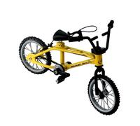 Miniature Bicycle Blue Metal Bicycle Model Desk Craft Collection 11 x 8 cm, Jaune