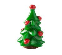 Miniature Christmas Tree Ornament Scene Decoration Accessories Resin Figurines For Festive Holiday Displays Trieur Bureau Noir (Green, 4 * 2.5)