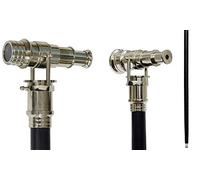 miniature de collection en bois Canne 96,5 cm en laiton w longue poignée Télescope cadeau