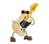 Miniature de guitare - Décoration abstraite pour coin de musique - Design créatif mignon avec forme artistique - Finition peinte à la main pour bibliothèque, bureau, salon, support TV, études