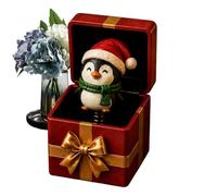 Miniature de Noël en boîte Accessoire Farce à Ouverture Pop pour Décoration | Figurine Bonhomme de Neige et Renne en Boîte Pour Camarades de Classe Parents Fête École Événement