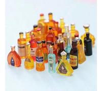 Miniature de simulation de magasin de proximité, mini-maison de jouet, petite bouteille d'alcool accessoires DIY, petits cadeaux de bouteille d'alcool, décoration de maison et jardin de bouteilles d'a