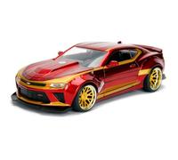 Miniature die-cast - JADA - Chevy Camaro SS 2016 - Rouge - Figurine Iron Man - 1:24
