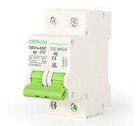 Miniature disjoncteur 32A DC 1000V 2P disjoncteur photovoltaïque sectionneur pour systèmes solaires Interrupteur solaire photovoltaïque installation PV sectionneur