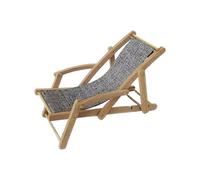Miniature Doll House Furniture - Chair Model Wood | Tabletop Decor Lounger Ornament | for Desk Bookshelf Home Living Room Garden Small Seating Scale Figurine Display Scene DIY Craft Task
