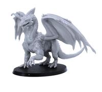 Miniature dragon blanc adulte - Grande figurine monstre dragon pour RPG de table | Créature fantastique de 28 mm | DnD, Pathfinder, Wargames | Miniatures épiques | Modèle en résine grise pour joueurs