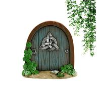 Miniature Fairy Door - Outdoor Elf Door for Trees, Hand-Carved Fairy Garden Accessory, Yard Art for Patio, Lawn & Porch, Whimsical Decoration to Create a Fairy Tale World