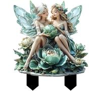Miniature Fairy Figurines,Garden Miniature Fairies Mini Garden Figurine Fairy Ornaments Outdoor Garden Decor Fairy Statue Accessories for Flower Pot Decoration