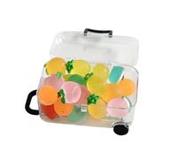 Miniature Fruits | 20 Pieces Luminous Fruit Figurines with Suitcase