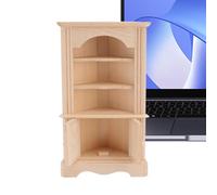 Miniature Furniture, Wooden Doll Cabinet, Handcrafted Statue, Decorative Collectible, Pressure Natural Wood, Decor for Kids Adults, 6.38x3.62 inches, Brown, 1-Pack