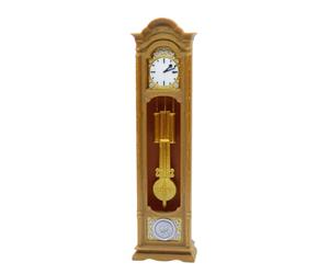 Miniature Grandfather Clock - 1:12 Scale | Vintage Victorian Model - Horloge Miniature Maison De | Reloj De Pie Miniatura | Orologio A Pendolo | for Collectors | 2026 Office | Brown