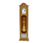 Miniature Grandfather Clock, Vintage Scale Model, Mini Home Furniture Accent, Classic Timepiece Display Ornament, with 1:12 Proportion Realistic Detail, for Collectors Home Office Decor