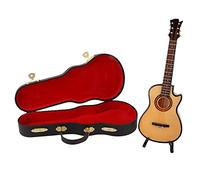 Miniature Guitar Model | Wooden Guitar Replica with Metal Strings & Display Stand | Mini Musical Instrument for Home Decor/Music Lovers/Collectors | 6.2 & 7.7 inch Sizes (20cm Cutaway Guitar)