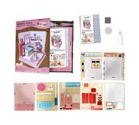 Miniature House Kit | DIY Bedroom Scene 3D Wooden Puzzles - Tiny Room Making Kit - For Kids Adults Home Desk Bedside Table House Decor Birthday Christmas