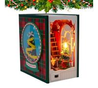 Miniature House Kit LED Lights Tiny House Kit Christmas Scene Craft