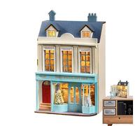 Miniature House Kit | Openable Miniature Wooden Doll House Kit with Furniture and LED | Creative Room Model Building Kit Decor for Valentine's Day Birthday