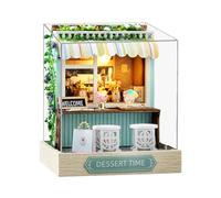 Miniature Kit, Miniature Crafts Home Decor, Leisure Time Small Building House Kit, for Living Room Kitchen Office Shelf Entryway Classroom Apartment Christmas Holiday