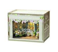 Miniature Maison detailed Set avec structure en bois et meubles | Projet de construction de modèles créatifs pour les familles, décoration dans les chambres miniatures pour , Jout