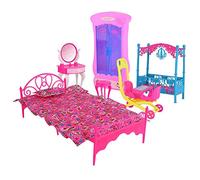 Miniature Meubles de Maison de Poupée Maison de Rêve Ensembles Mini Princesse Maison De Poupée Accessoire Début Éducatif Puzzle Chambre Jouet Cadeau pour Tout-Petits Enfants Infant Filles(#2)