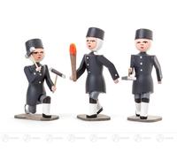 Miniature Mineurs Lot 3 ( Maçon,Häuer ,Fackelträger) H = Env 5 CM Neuf